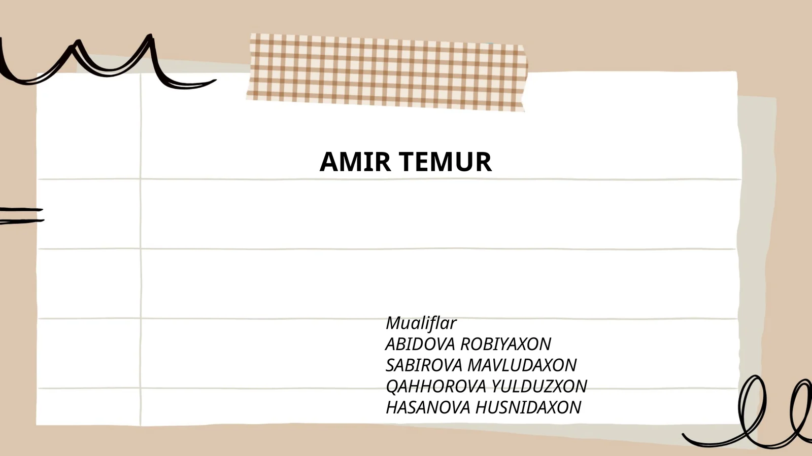 Amir Temurning hayoti va oilaviy kelib chiqishi