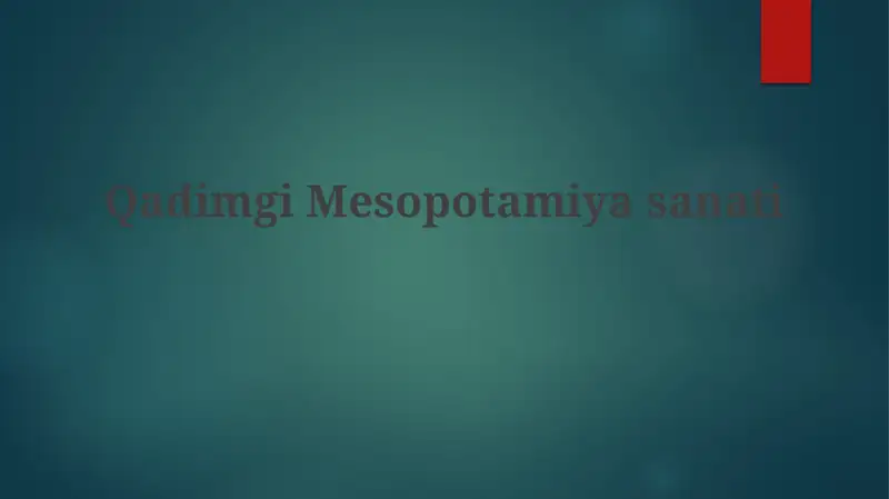 Qadimgi Mesopotamiya san'ati