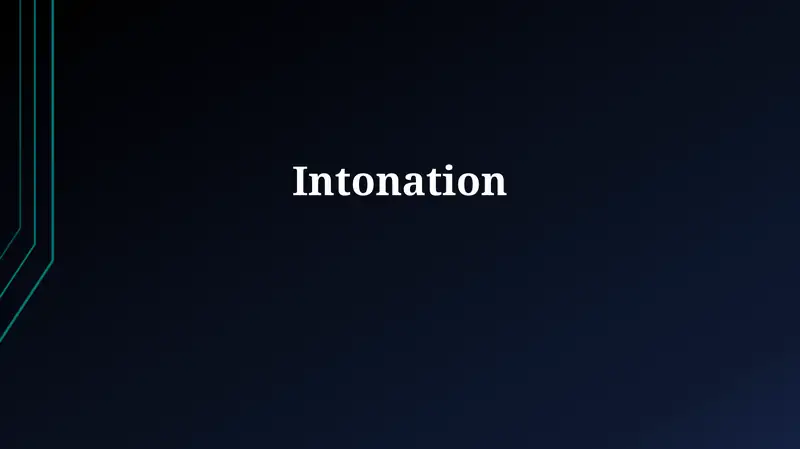 Intonation