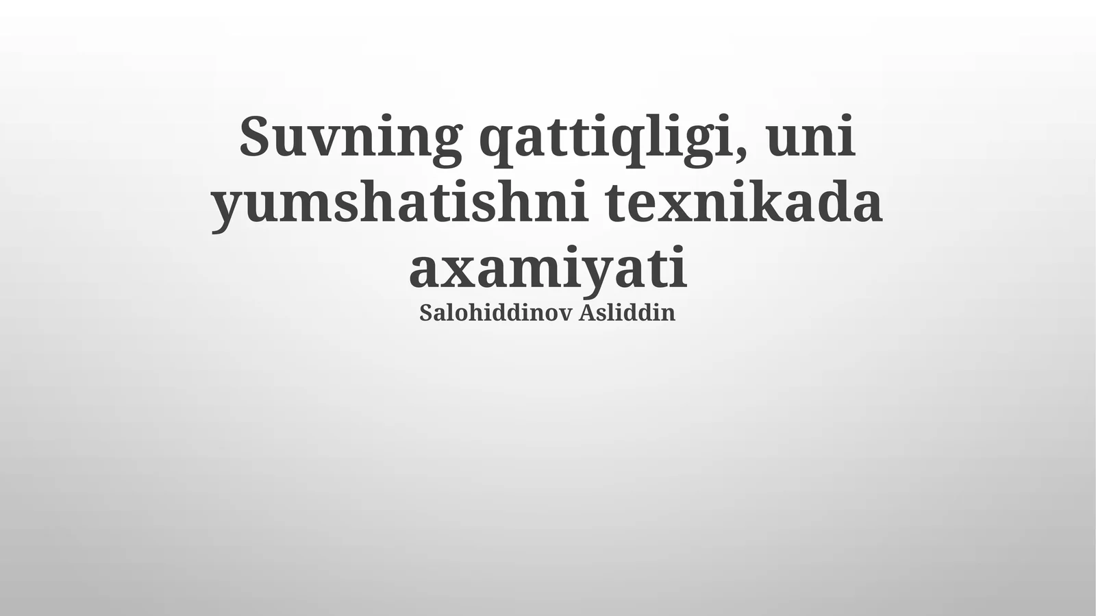Texnologiyalarda Suv Yumshatishning Amaliy Qo'llanilishi