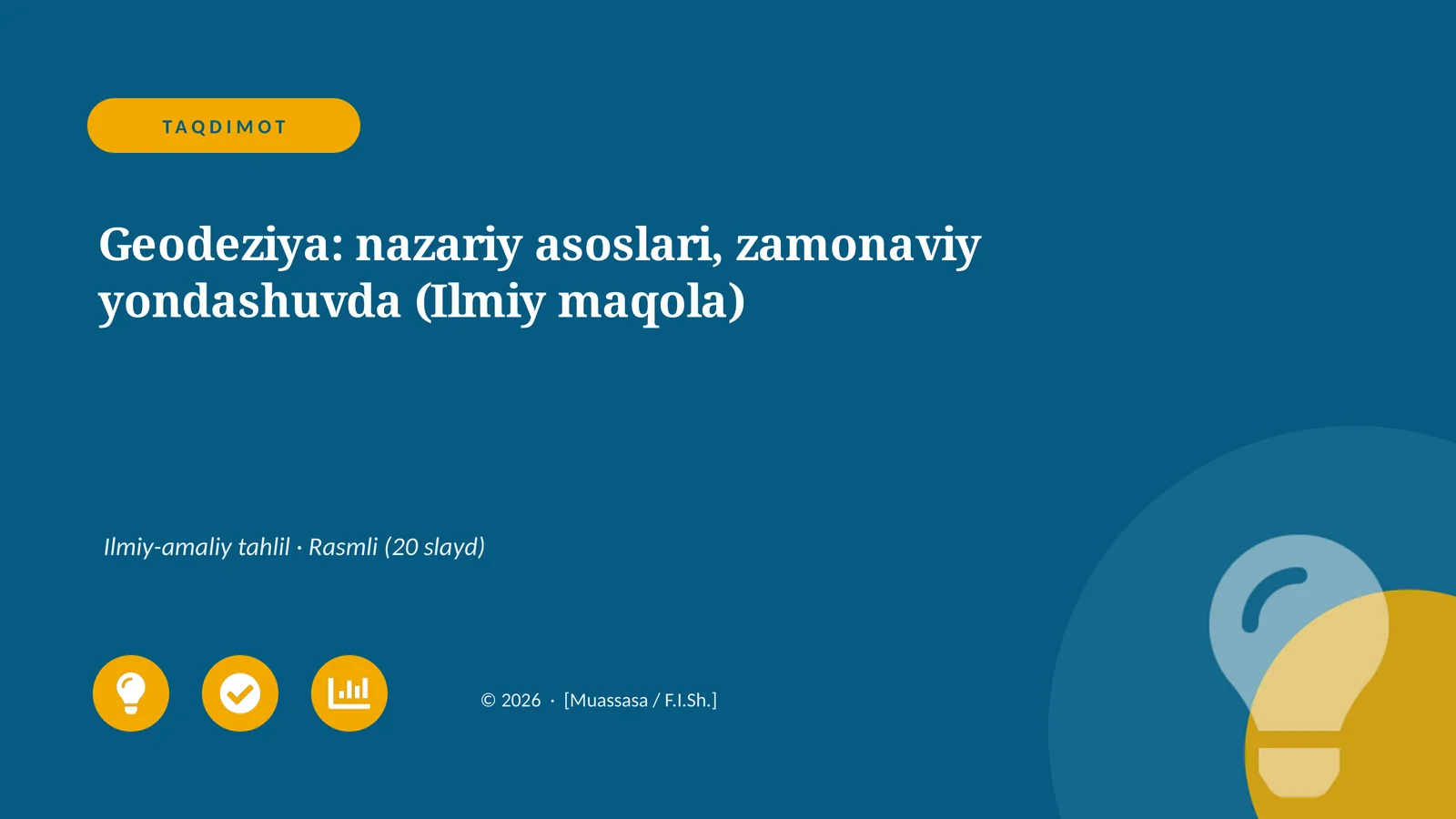 Geodeziya: Nazariy asoslari, zamonaviy yondashuvda