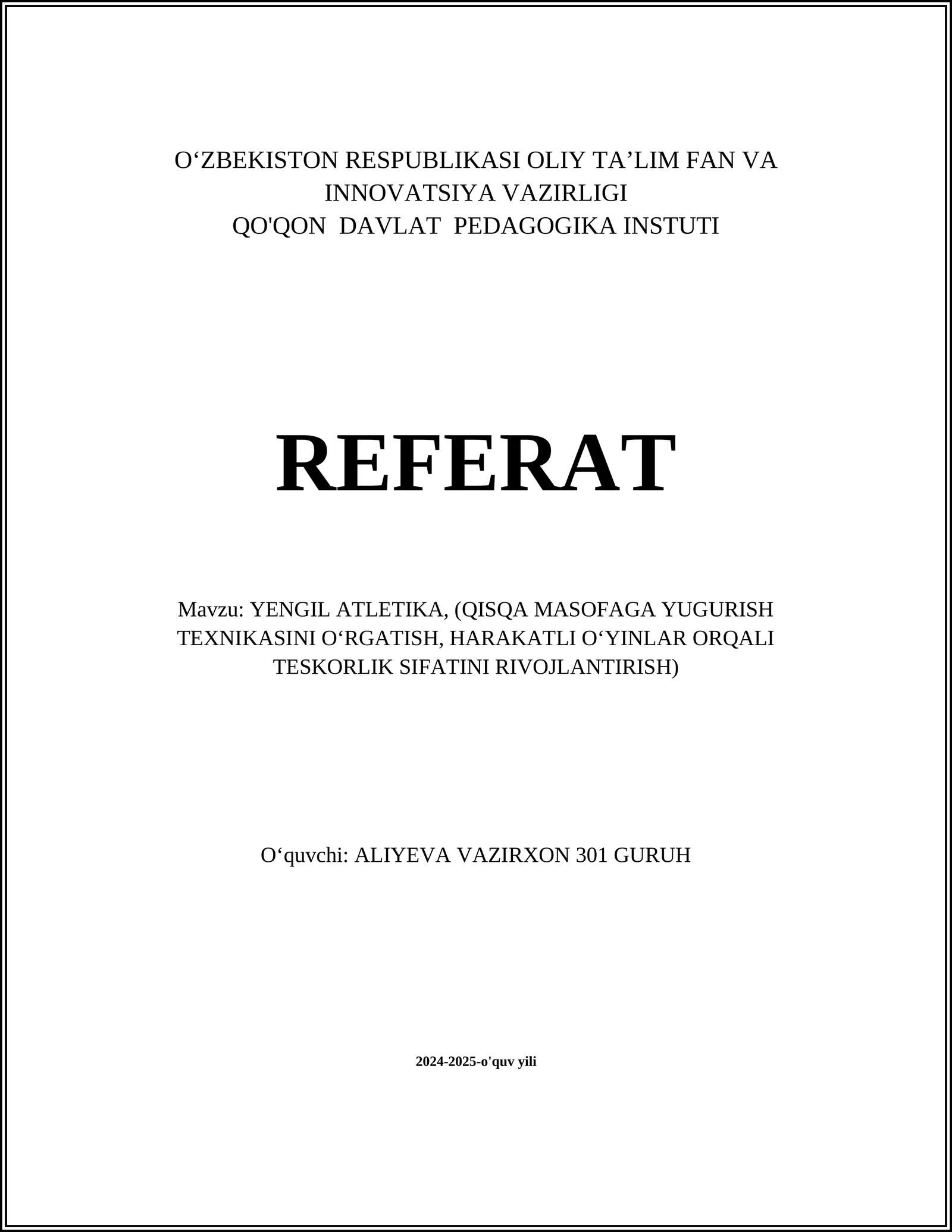 YENGIL ATLETIKA