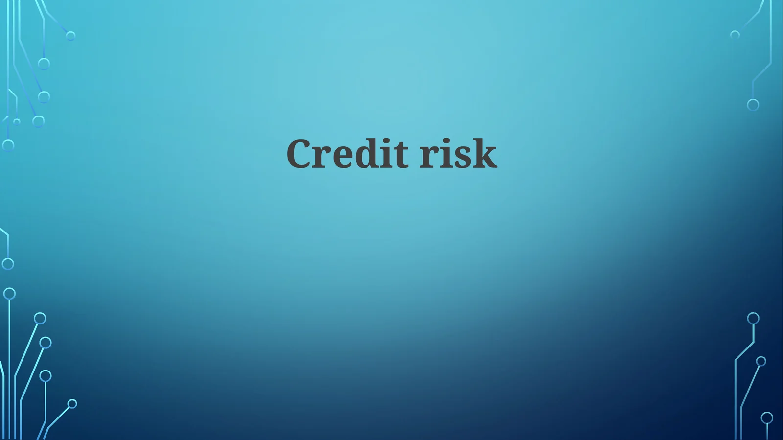 Credit risk