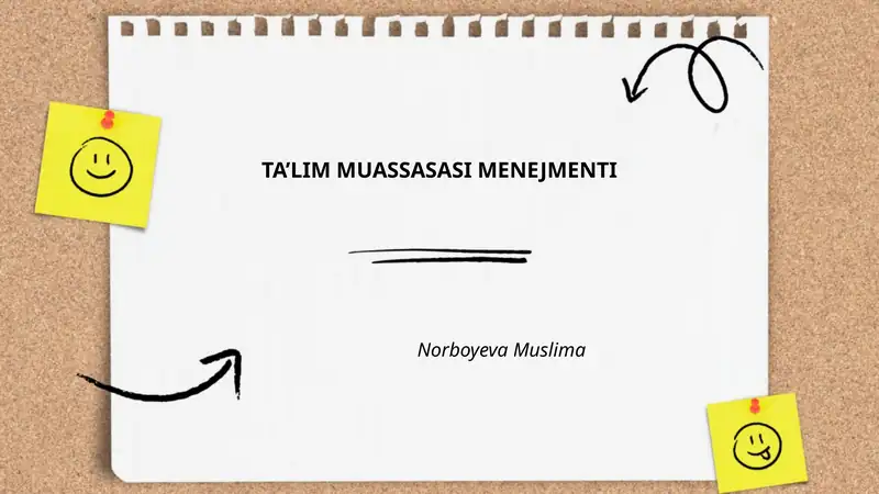 Ta’lim muassasasi menejmenti