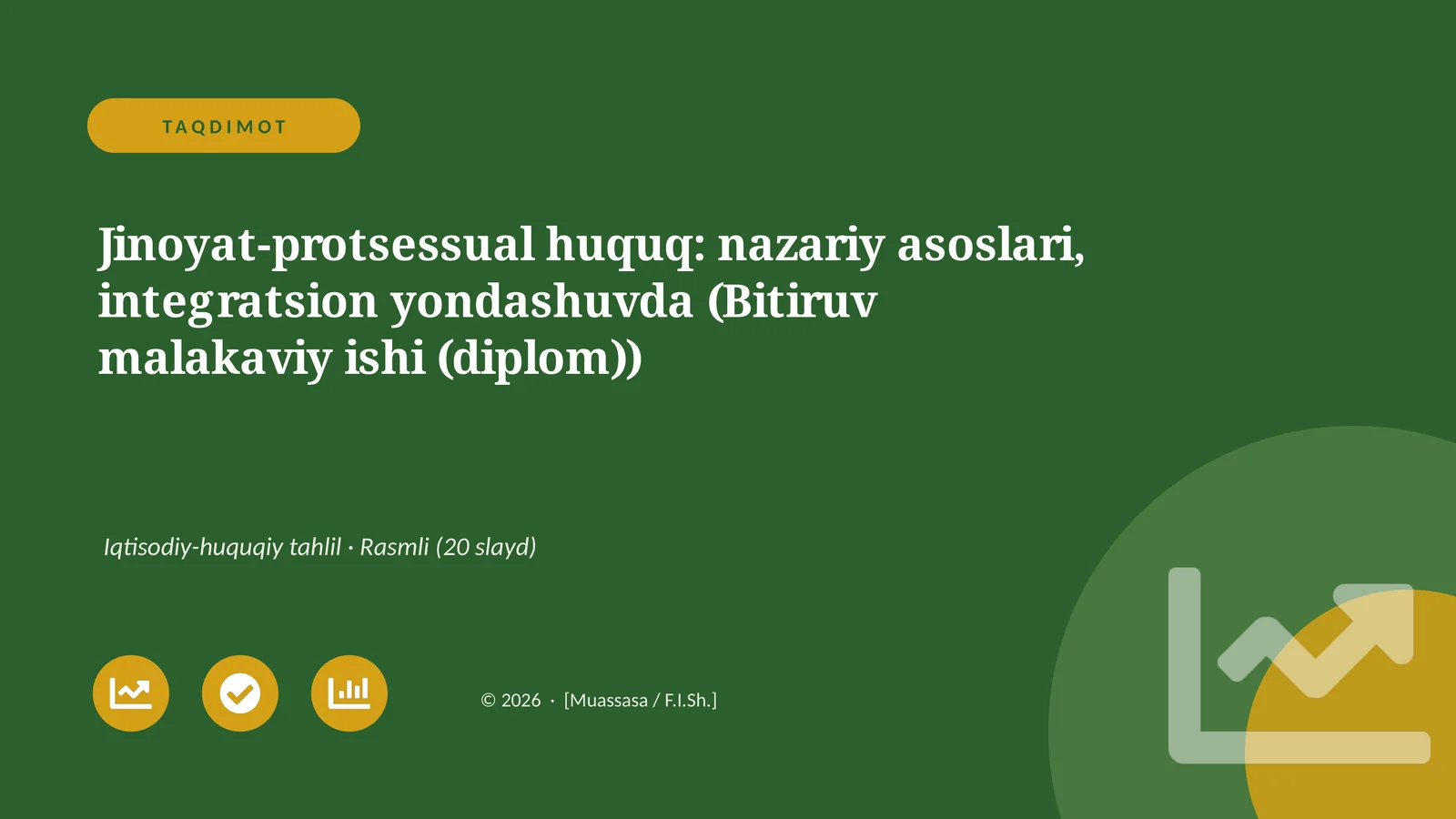 Jinoyat-protsessual huquq: nazariy asoslari, integratsion yondashuvda (Bitiruv malakaviy ishi (diplom))