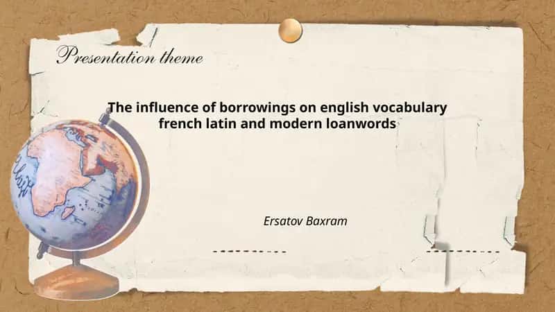 Borrowings on English Vocabulary
