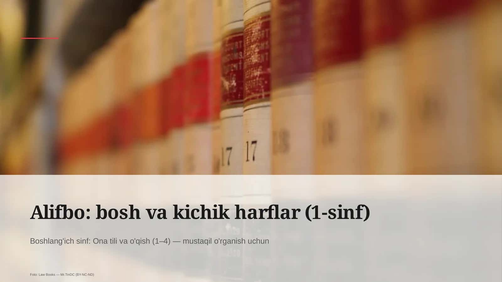 Alifbo: bosh va kichik harflar (1-sinf)