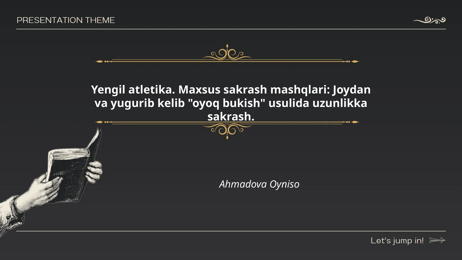 Yengil atletika. Maxsus sakrash mashqlari