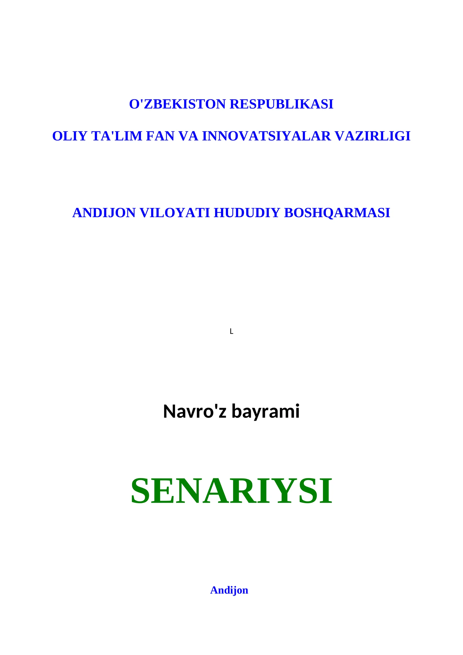 Navro'z bayrami senariysi