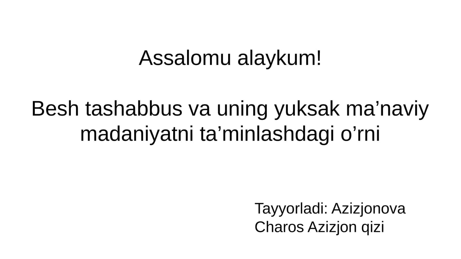 Besh tashabbus