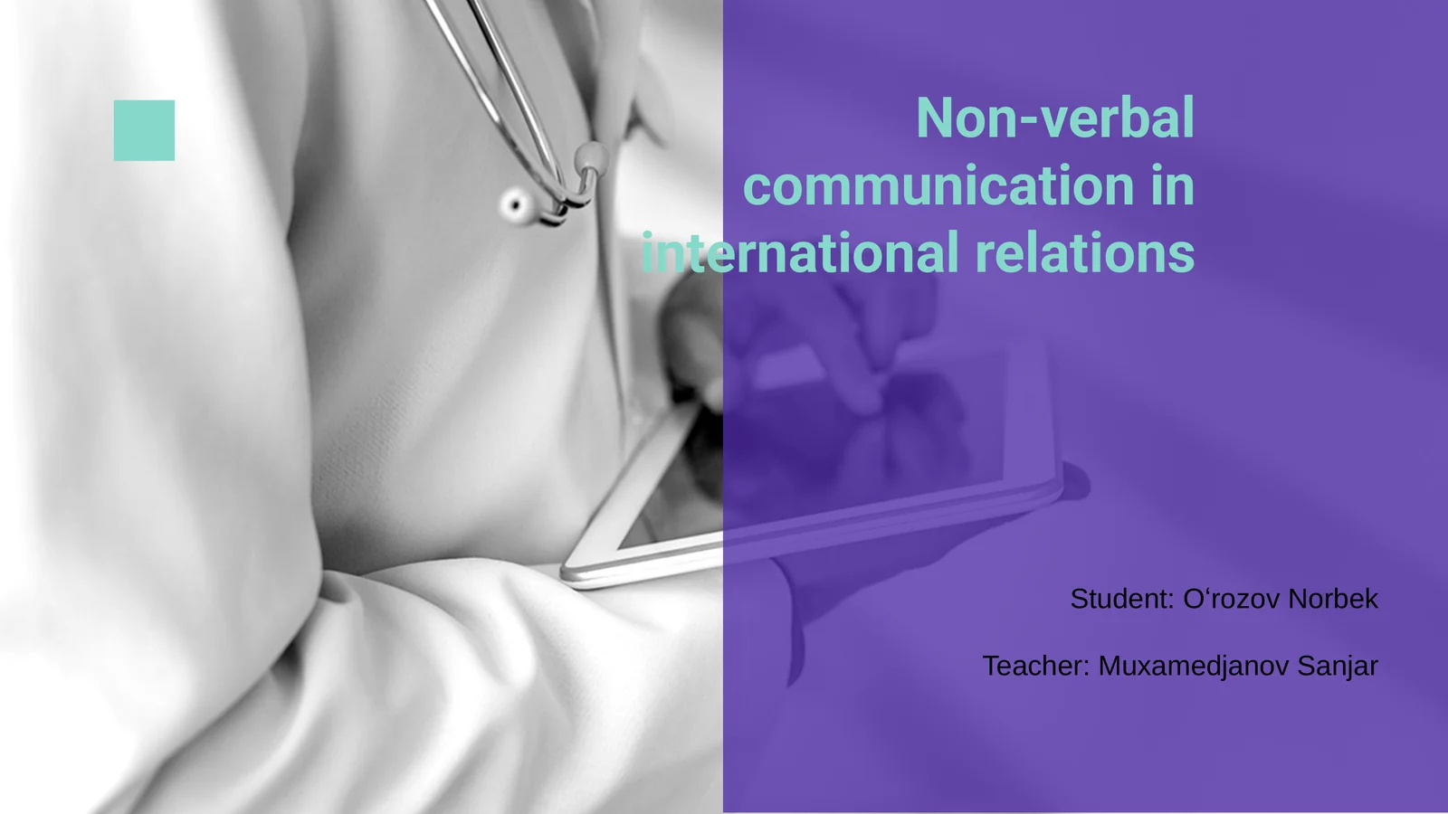 Non-verbal communication in international relations