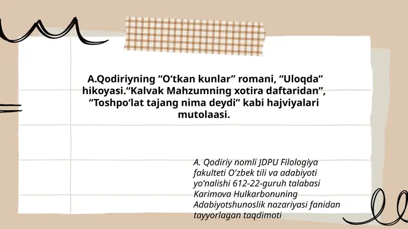 O‘tkan kunlar