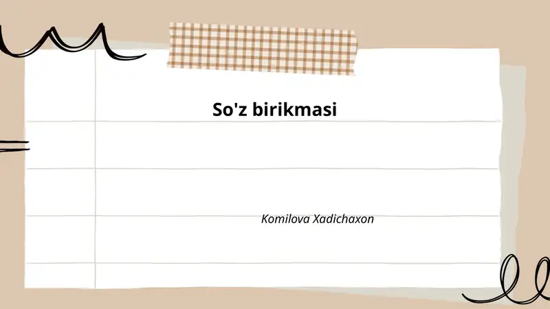 So'z birikmasi