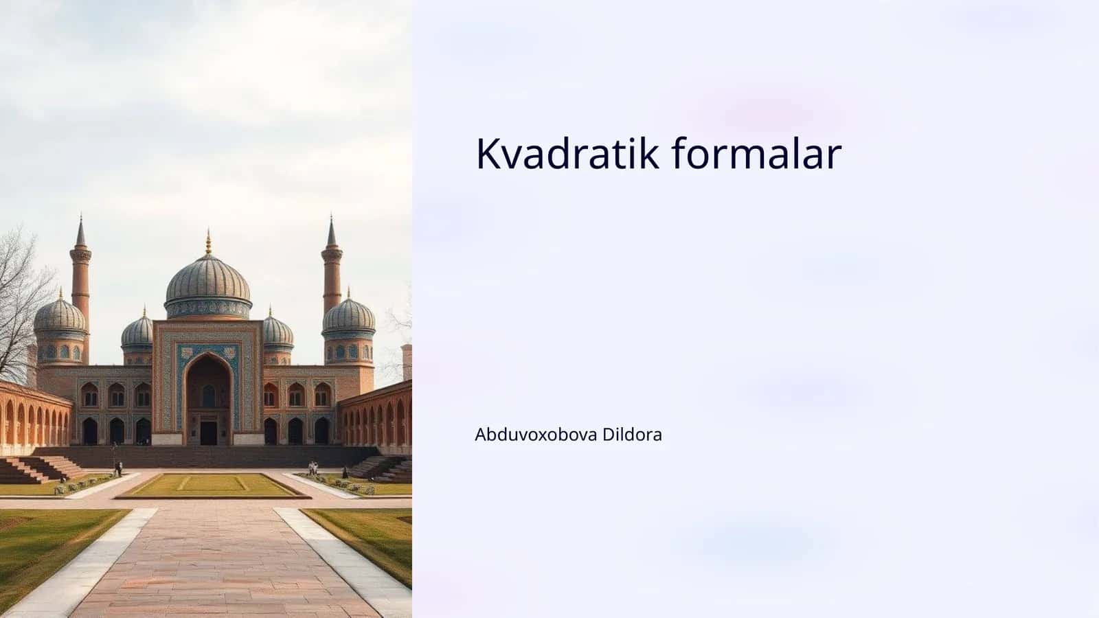Kvadratik formalar