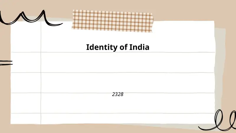 Identity of India