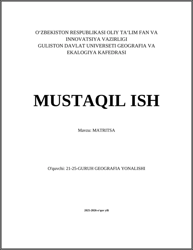 MATRITSA