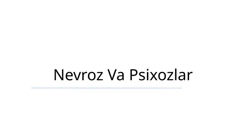 Nevroz Va Psixozlar