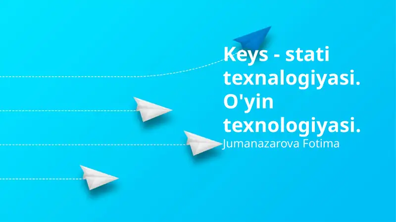 Keys - stati texnalogiyasi. O'yin texnologiyasi.