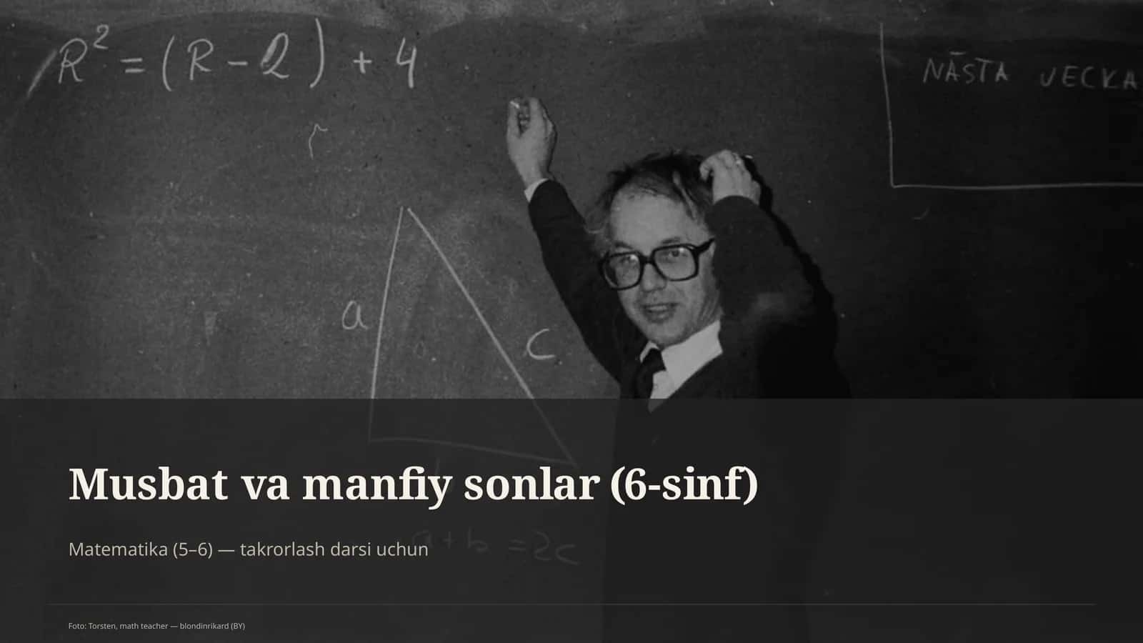 Musbat va manfiy sonlar (6-sinf)
