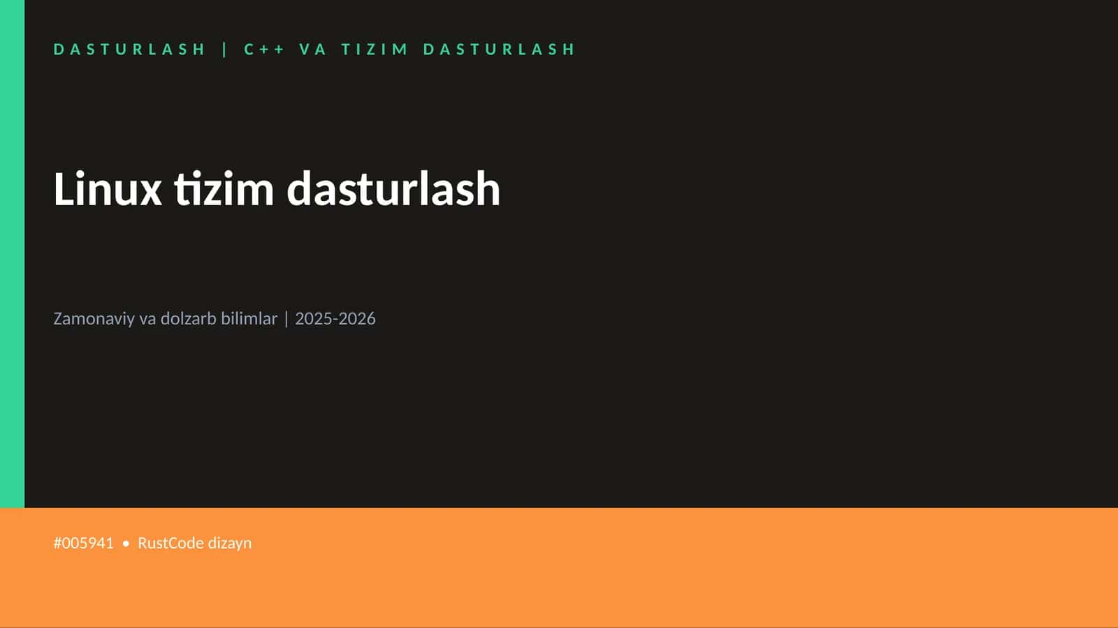 Linux tizim dasturlash
