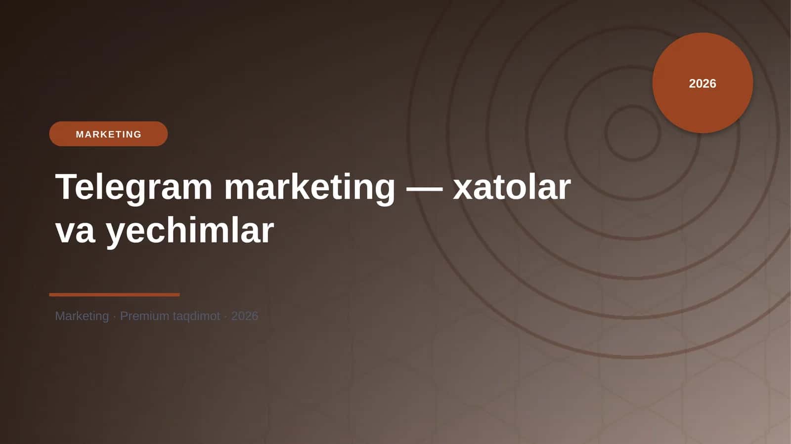 Telegram marketing — xatolar va yechimlar