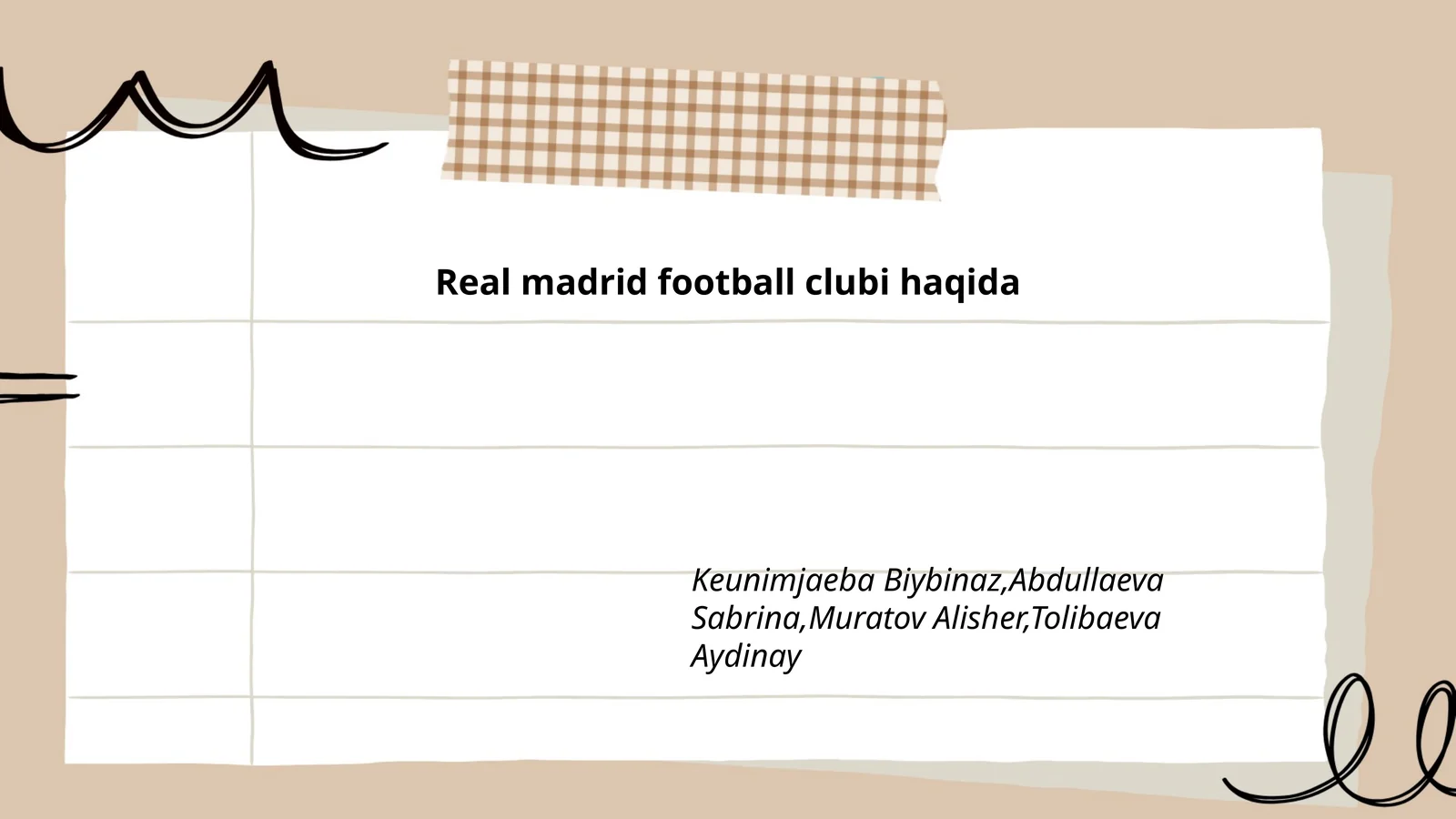 Real madrid football clubi haqida