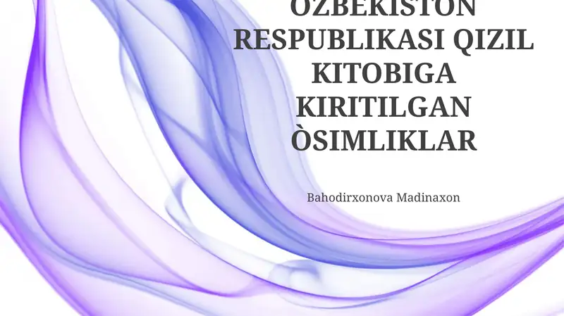 Oʻzbekiston Respublikasi Qizil Kitobiga kiritilgan òsimliklar