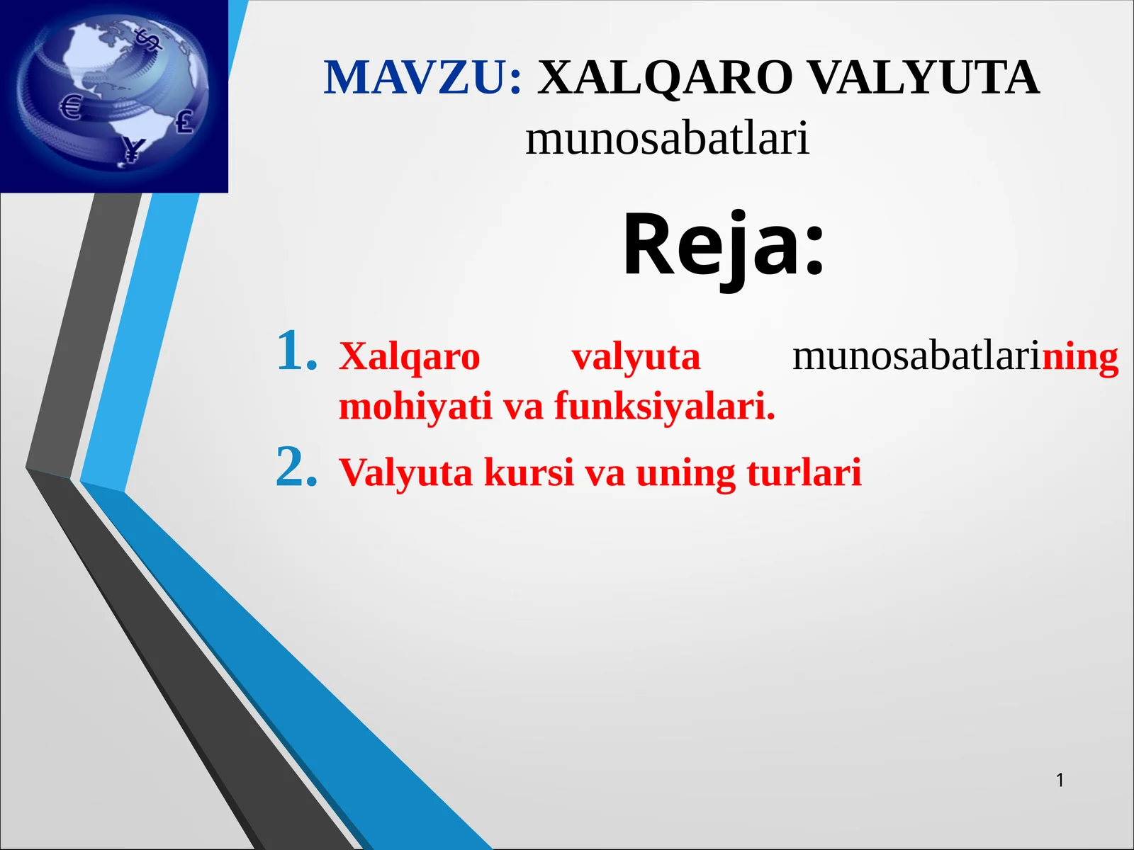 Xalqaro valyutamunosabatlari