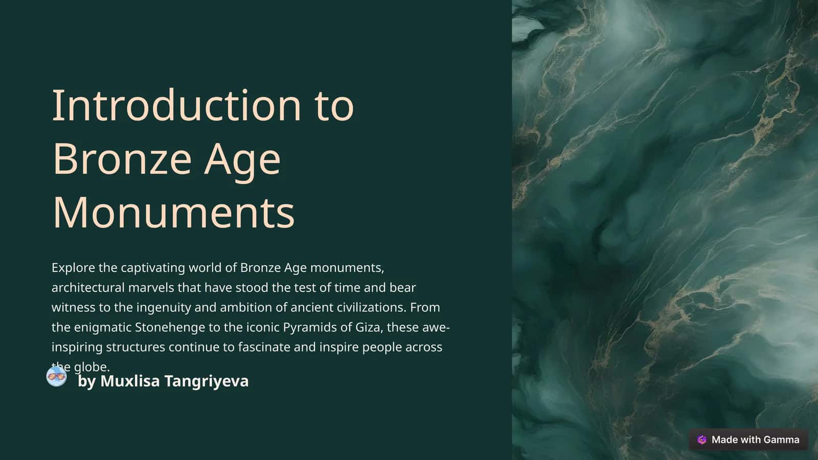Introduction to Bronze Age Monuments
