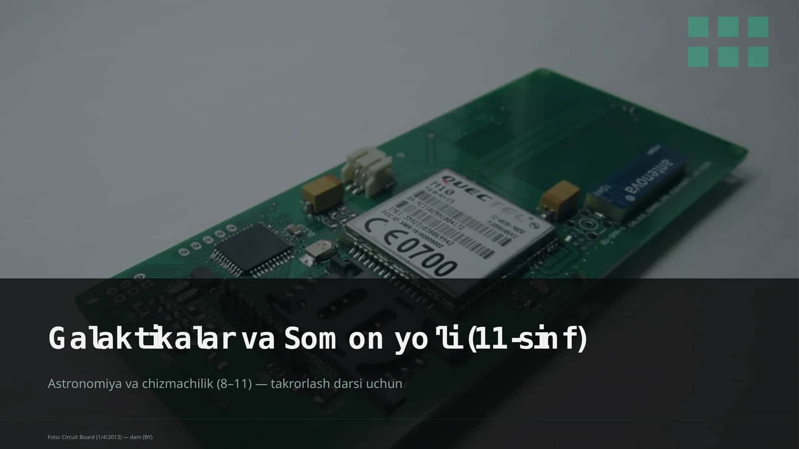 Galaktikalar va Somon yo'li (11-sinf)