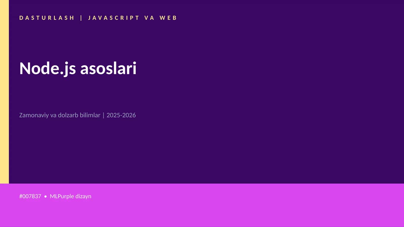 Node.js asoslari