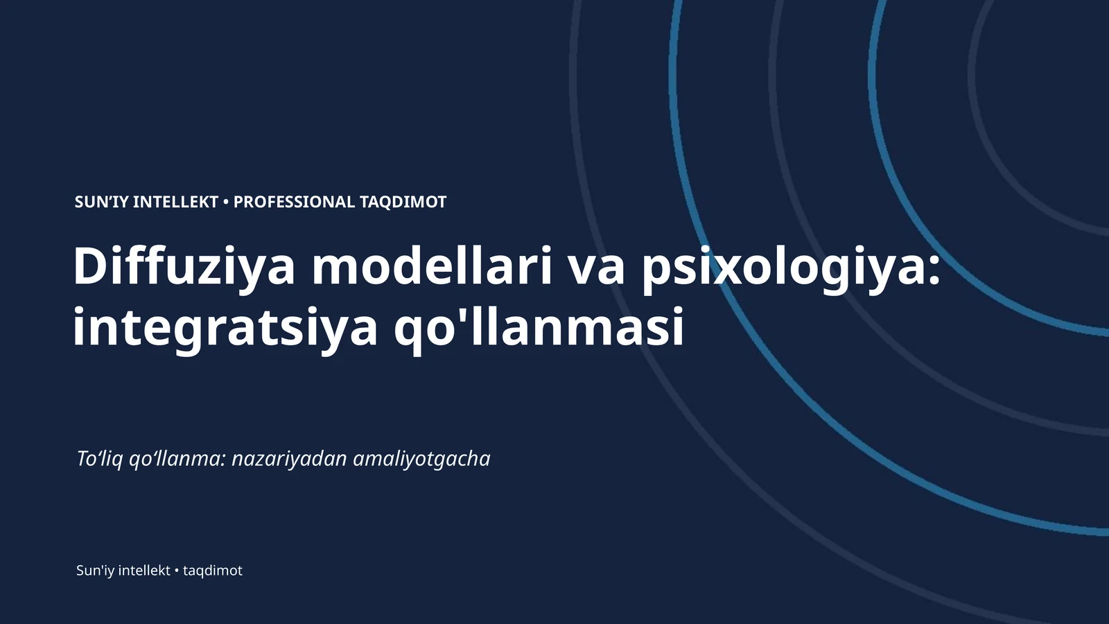 Diffuziya modellari va psixologiya: integratsiya qo'llanmasi