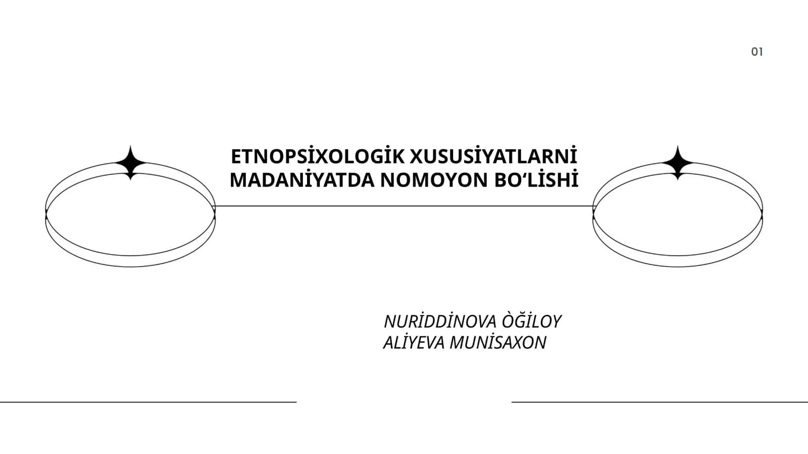 ETNOPSİXOLOGİK XUSUSİYATLARNİ MADANİYATDA NOMOYON BOʻLİSHİ