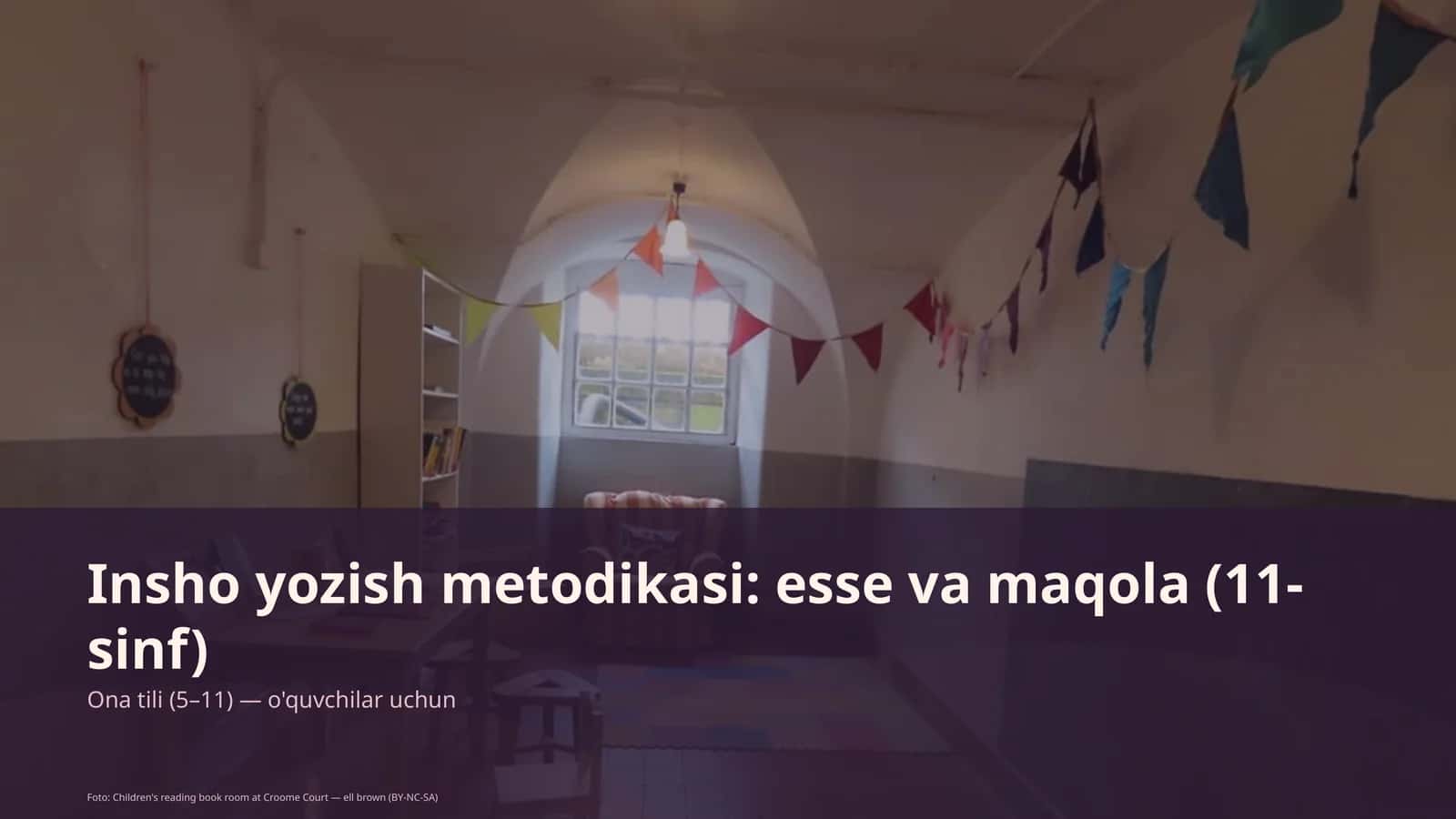 Insho yozish metodikasi: esse va maqola (11-sinf)