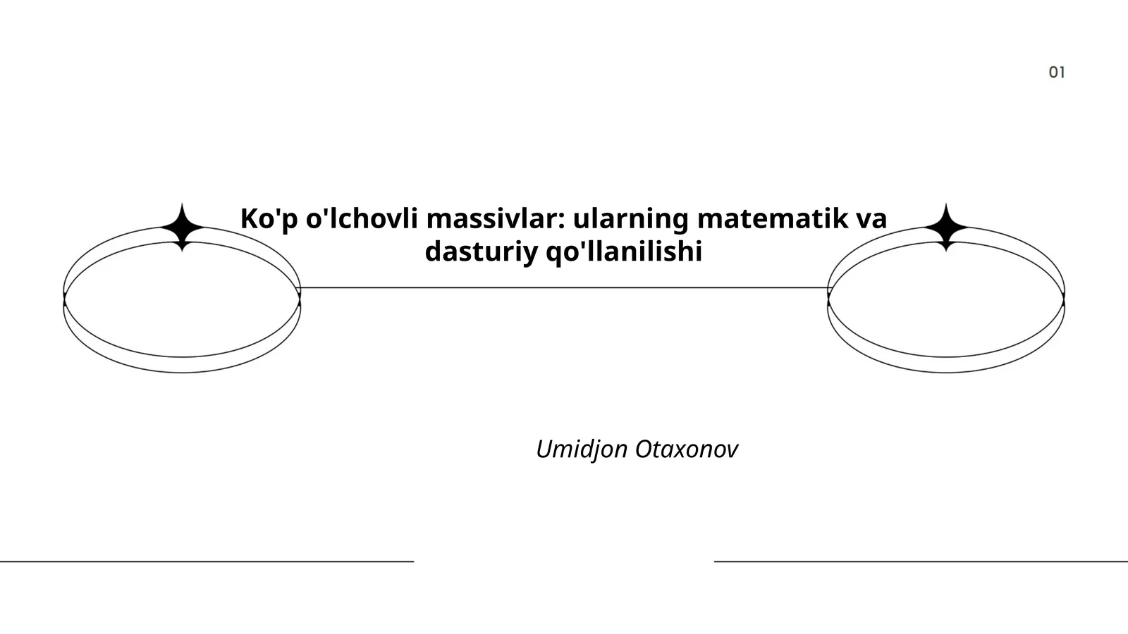 Ko'p o'lchovli massivlar: ularning matematik va dasturiy qo'llanilishi