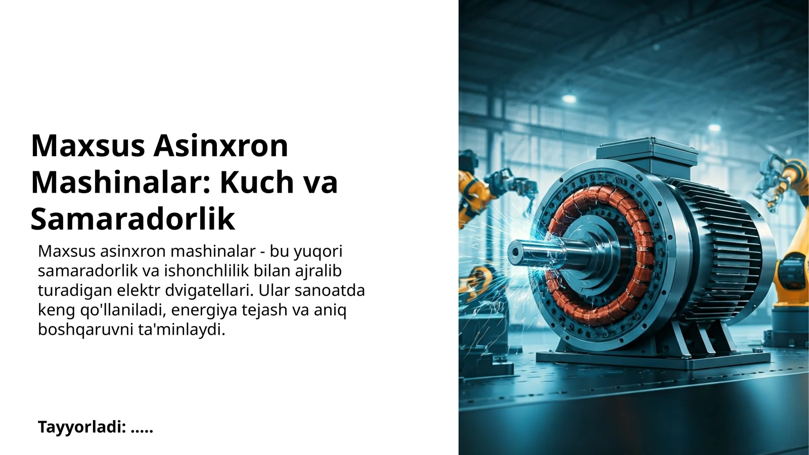 Maxsus Asinxron Mashinalar: Kuch va Samaradorlik