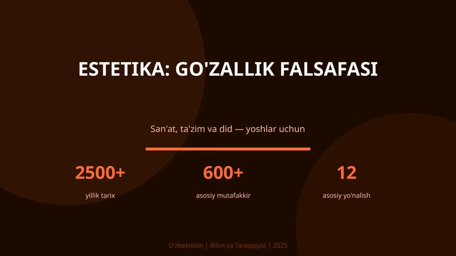 ESTETIKA: GO'ZALLIK FALSAFASI