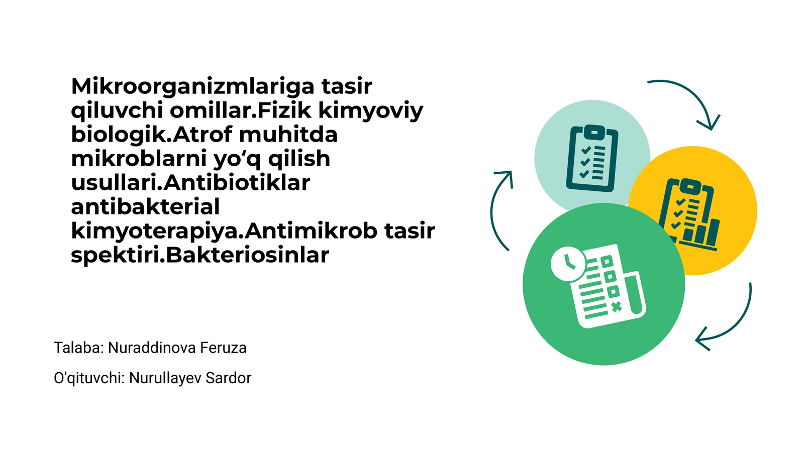 Mikroorganizmlarga ta'sir qiluvchi omillar