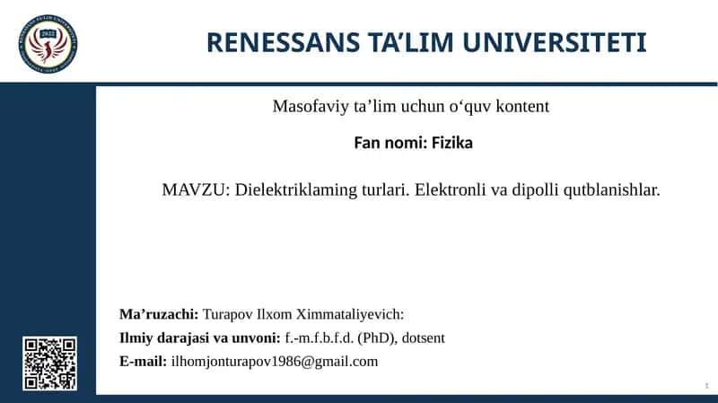 Masofaviy ta’lim uchun o'quv kontent