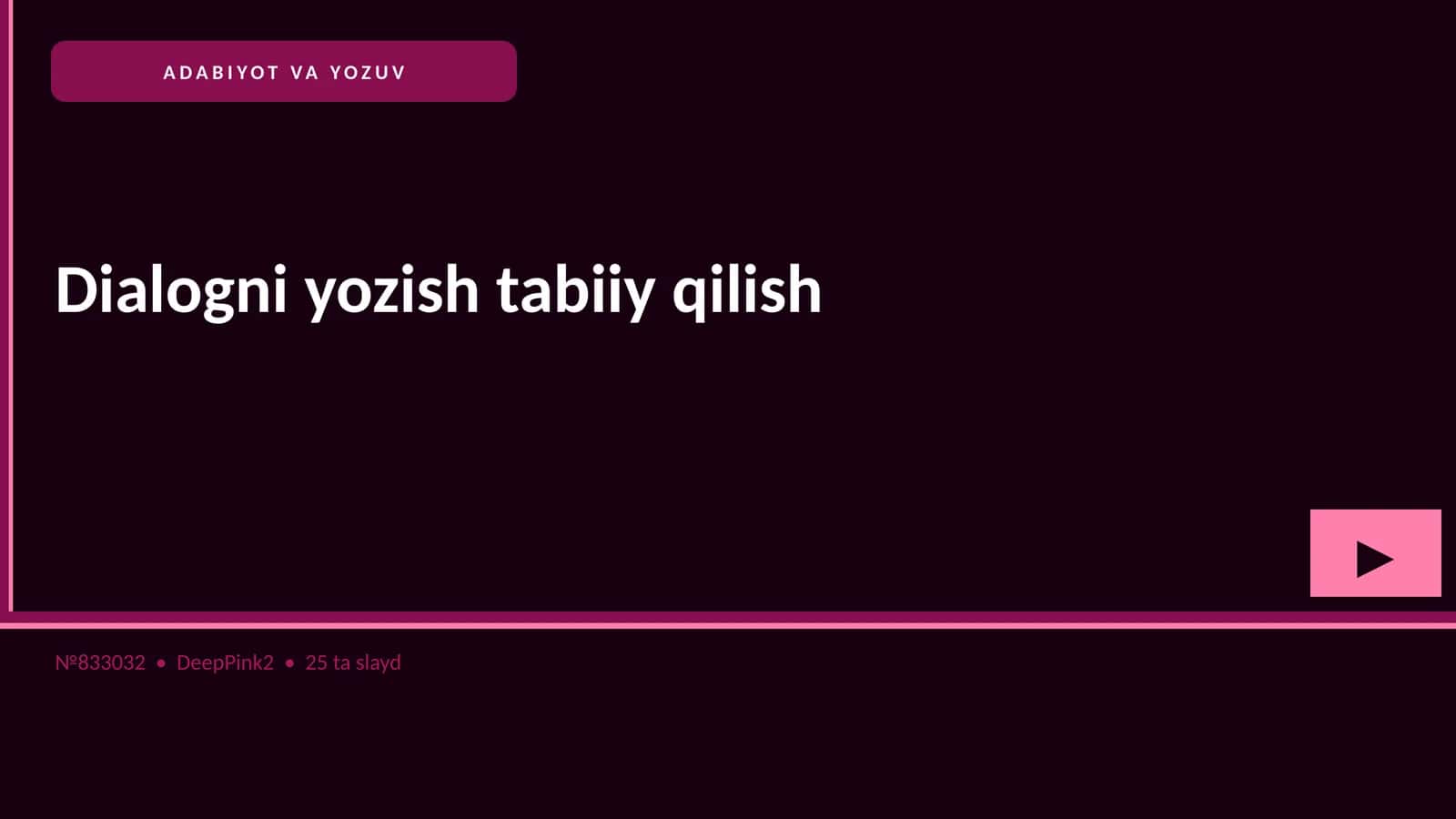 Dialogni yozish tabiiy qilish