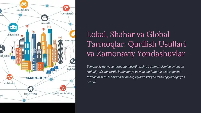 Lokal, Shahar va Global Tarmoqlar: Qurilish Usullari va Zamonaviy Yondashuvlar