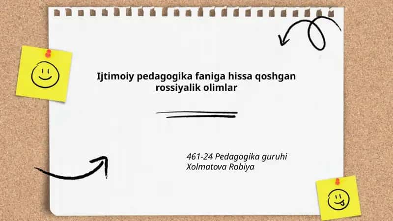 Ijtimoiy pedagogika faniga hissa qoshgan rossiyalik olimlar