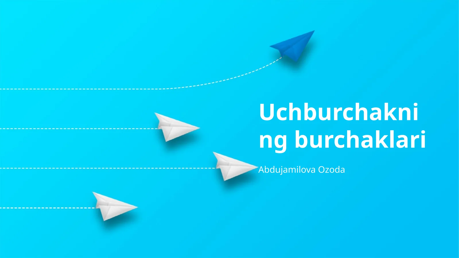 Uchburchakning burchaklari