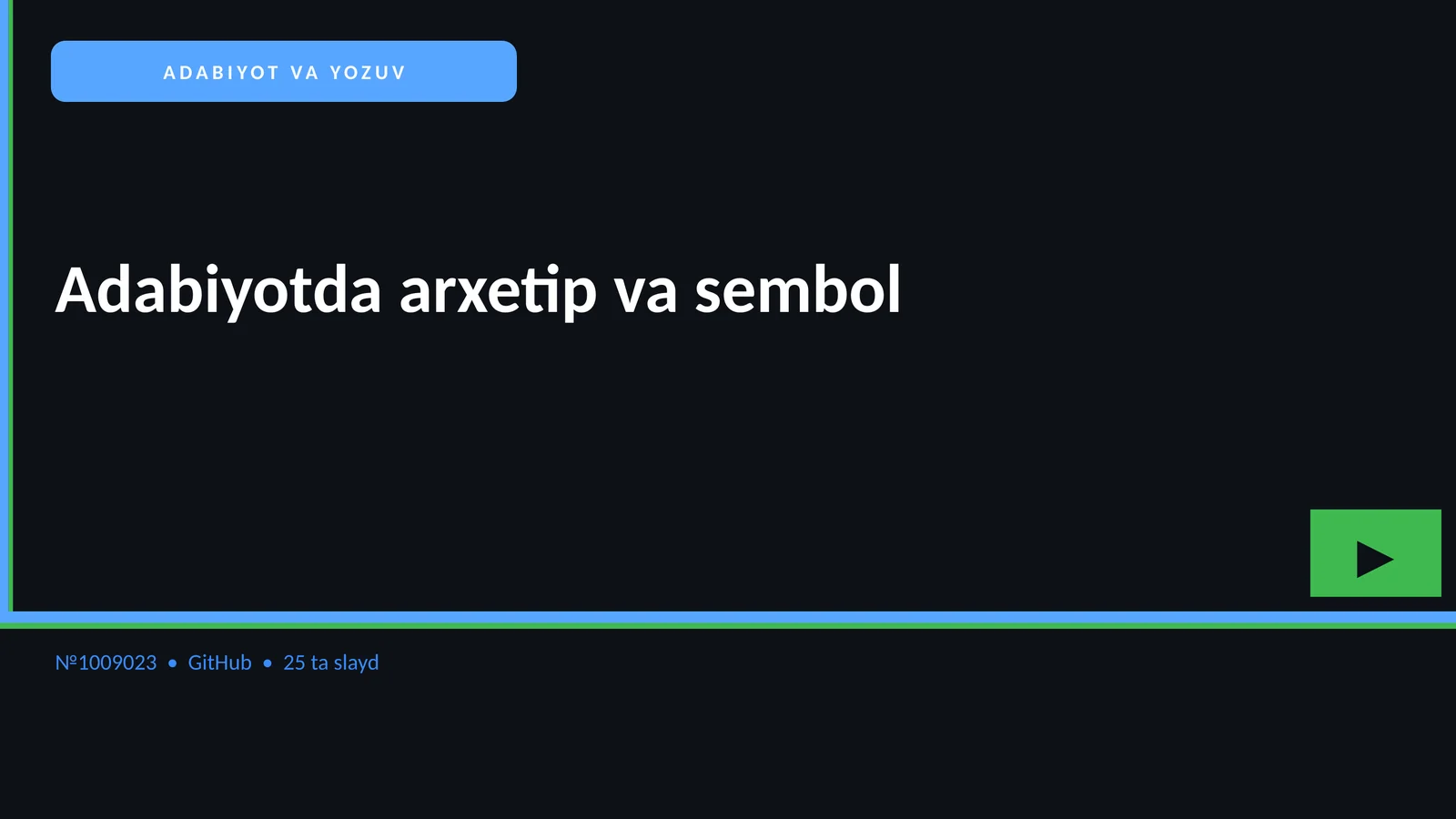 Adabiyotda arxetip va sembol