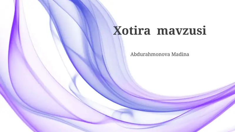 Xotirani yaxshilash usullari