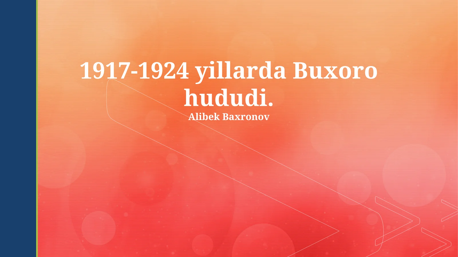 Buxoro viloyatida 1917-1924 yillardagi ijtimoiy-iqtisodiy o'zgarishlar