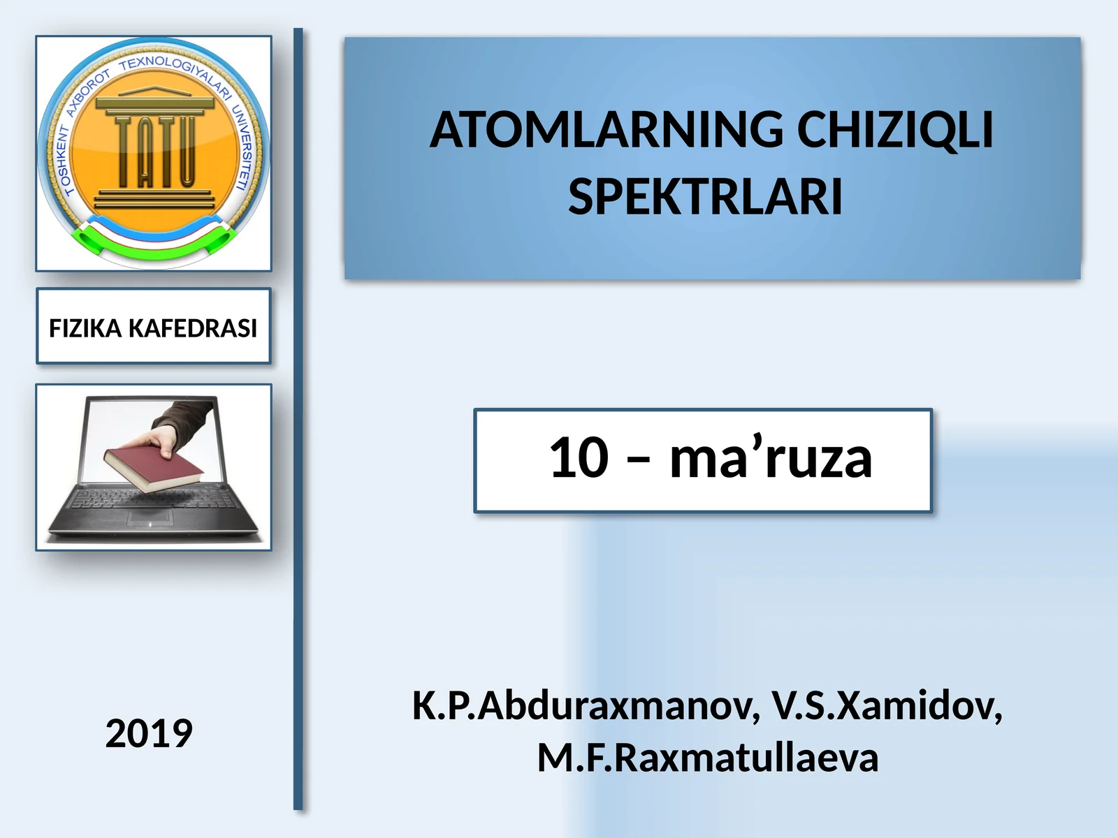 Atomlarningchiziqlispektrlari