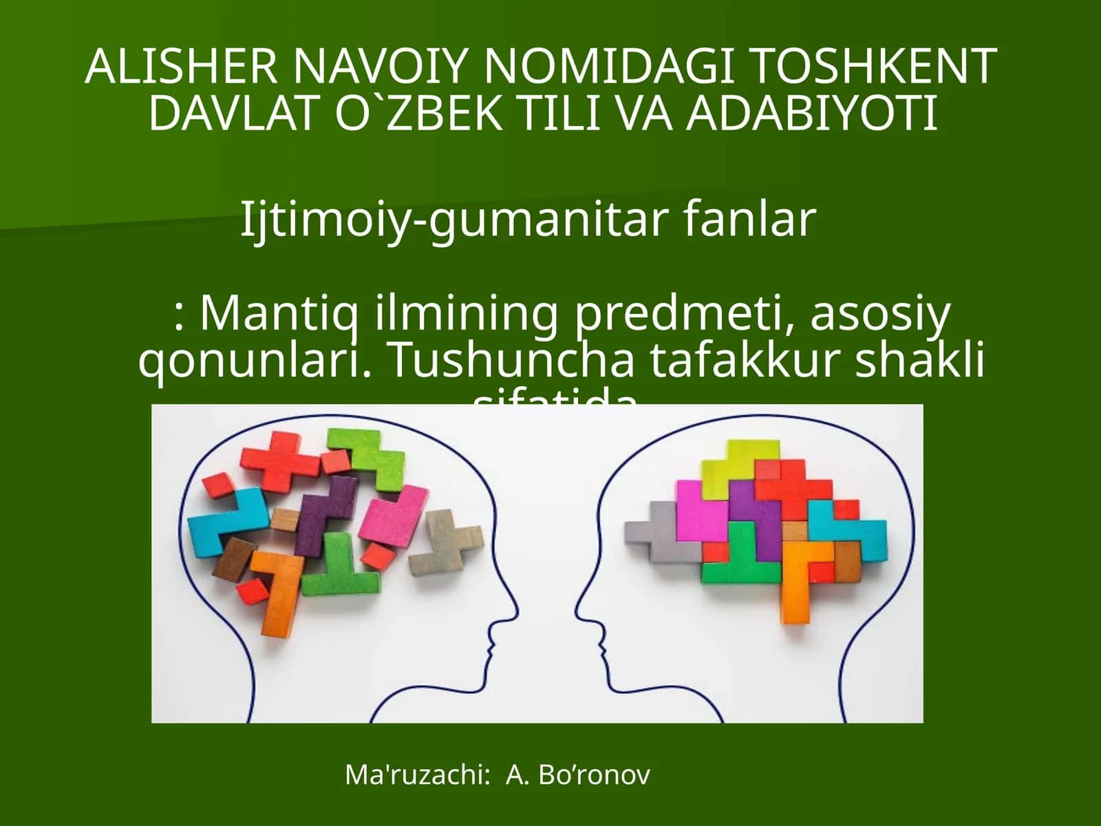 ALISHER NAVOIY NOMIDAGI TOSHKENT DAVLAT O`ZBEK TILI VA ADABIYOTI