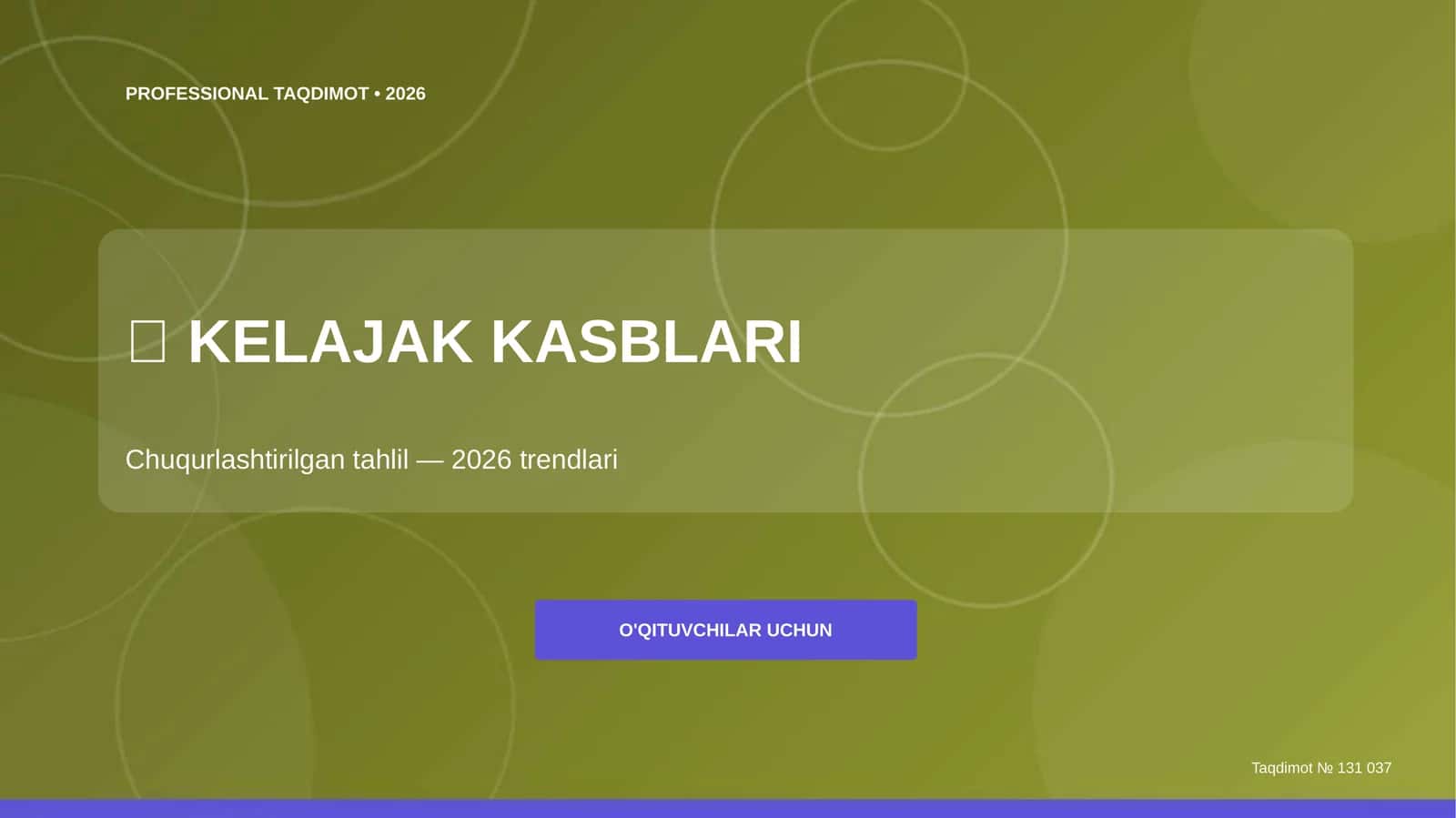 Chuqurlashtirilgan tahlil — 2026 trendlari [o'qituvchilar uchun]