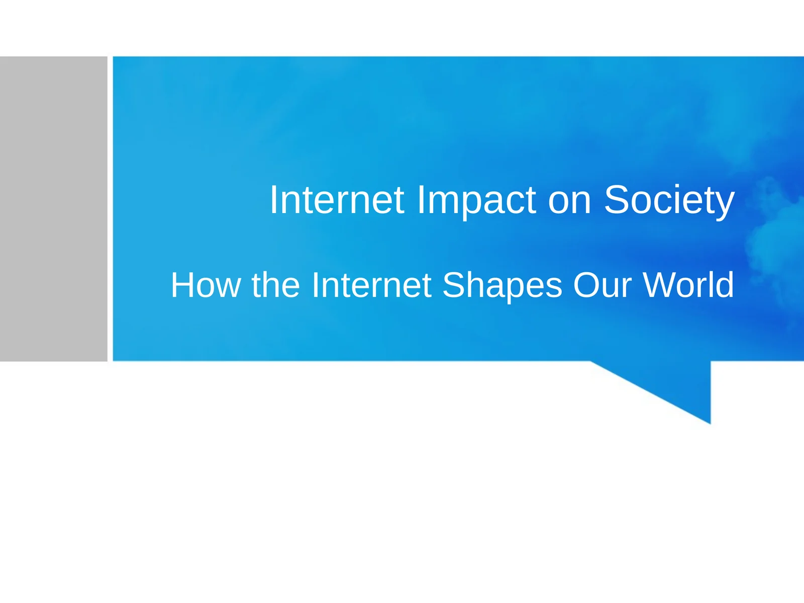 Internet Impact on Society
